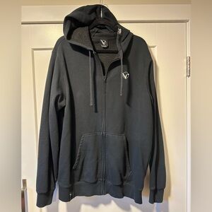 Virtika Men's Black Zip Up Sweater Tall